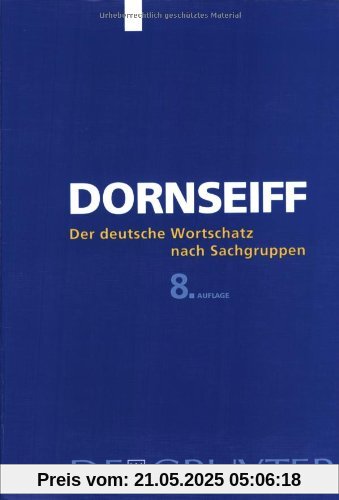 Der deutsche Wortschatz nach Sachgruppen
