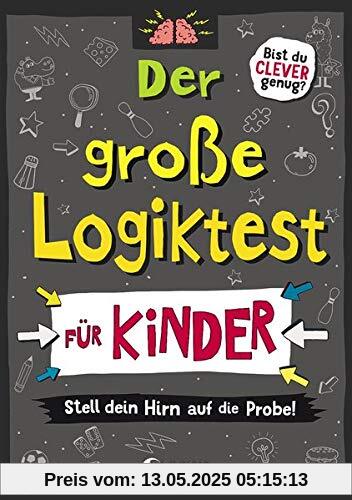 Der große Logiktest für Kinder - Stell dein Hirn auf die Probe!: Gehirntraining ab 8 Jahre, Gehirnjogging für Kinder