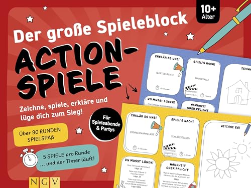 Der große Spieleblock Action-Spiele: Zeichne, spiele, erkläre und lüge dich zum Sieg! Für Spieleabende & Partys Der große Spieleblock Action-Spiele: Zeichne, spiele, erkläre und lüge dich zum Sieg! Für Spieleabende & Partys von Naumann & Goebel Verlagsgesellschaft mbH