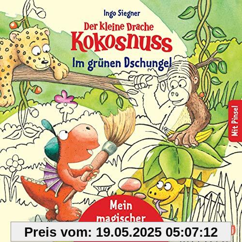 Der kleine Drache Kokosnuss – Mein magischer Wasser-Malspaß - Im grünen Dschungel: Ab 4 Jahren – Mit beiliegendem Pinsel (Die Drache-Kokosnuss-Mein-Magischer-Malspaß, Band 2)