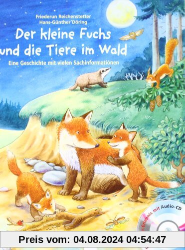 Der kleine Fuchs und die Tiere im Wald