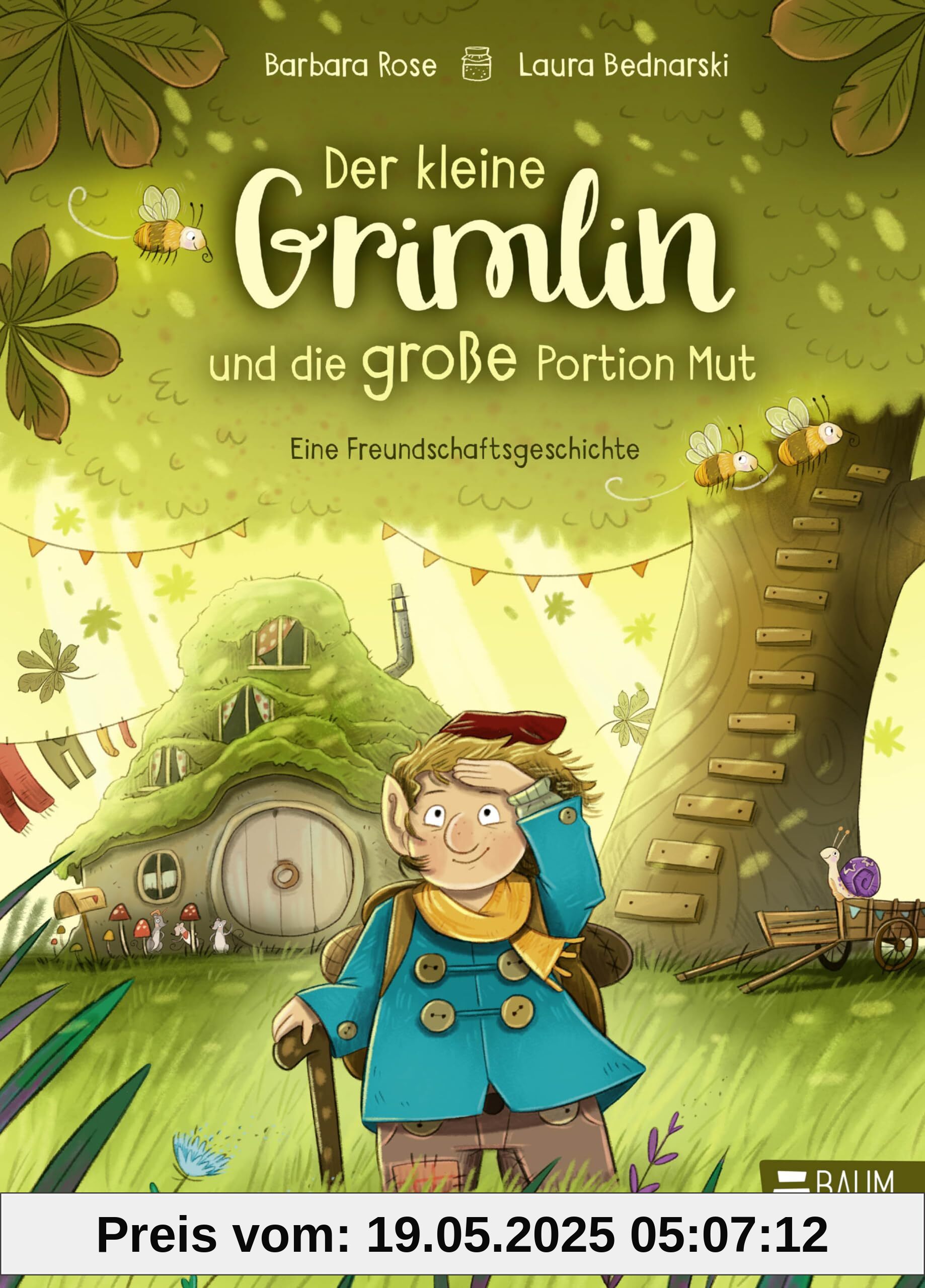 Der kleine Grimlin und die große Portion Mut - Eine Freundschaftsgeschichte: Herzerwärmende Geschichte ab 5 Jahren über einen kleinen Wichtel, der für seinen Freund besonders mutig wird (Vorlesen)