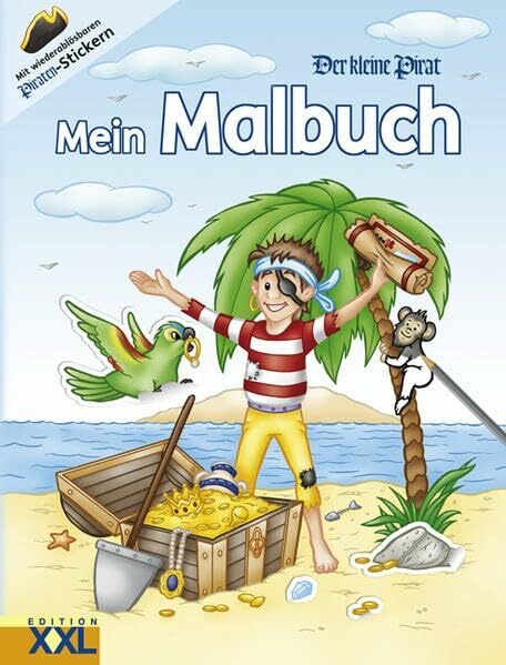Der kleine Pirat: Mein Malbuch mit Stickern