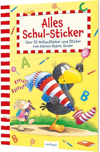 Der kleine Rabe Socke: Alles Schul-Sticker: 55 Sticker, schönes Geschenk zur Einschulung von Esslinger Verlag