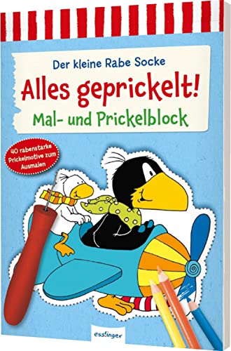 Der kleine Rabe Socke: Alles geprickelt!: Mal- und Prickel-Block | Basteln ab 4 Jahren