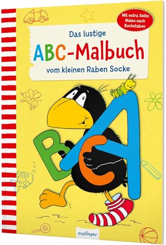 Der kleine Rabe Socke: Das lustige ABC-Malbuch vom kleinen Raben Socke: Alle Buchstaben spielend lernen von Esslinger Verlag