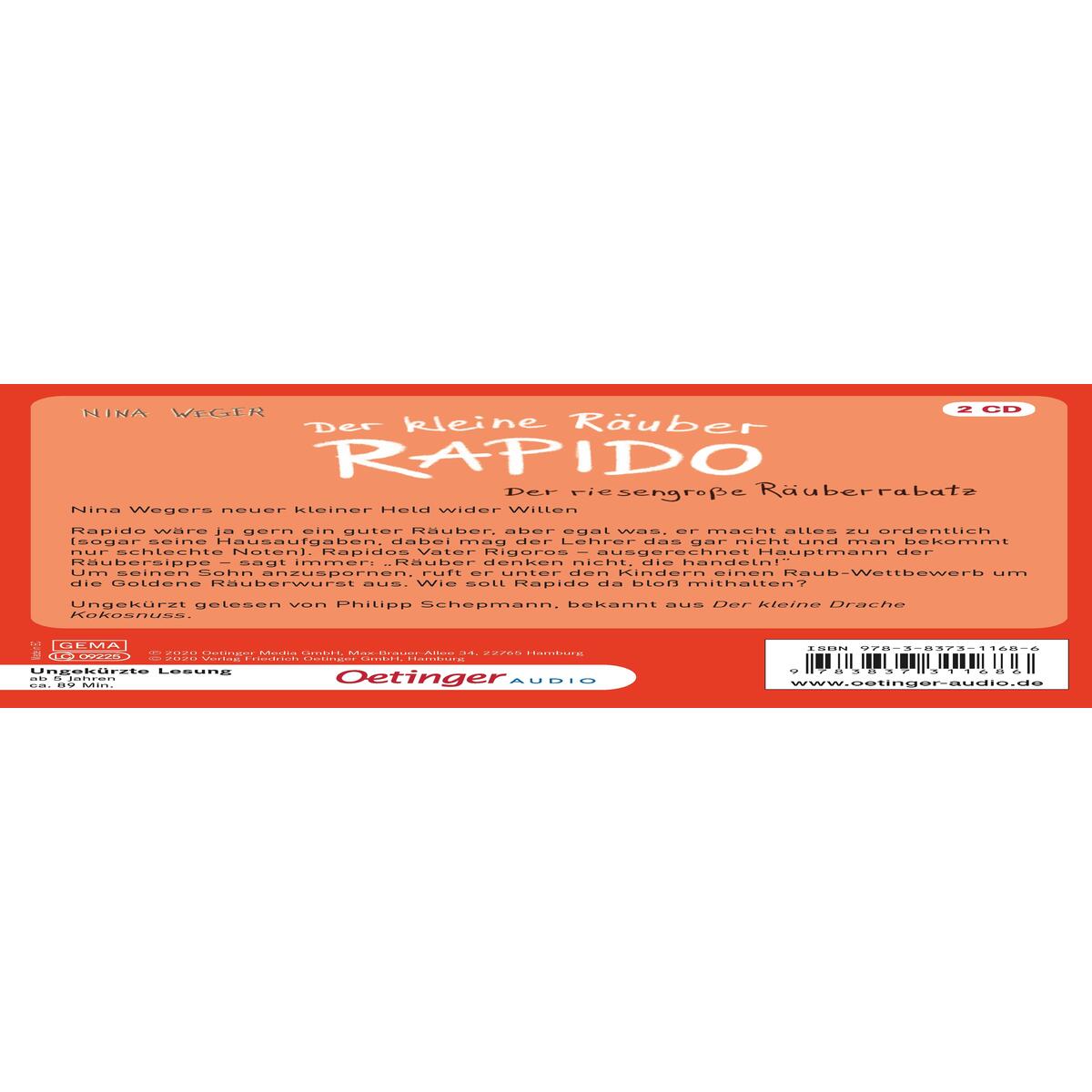 Der kleine Räuber Rapido 1. Der riesengroße Räuberrabatz Der kleine Räuber Rapido 1. Der riesengroße Räuberrabatz von Oetinger Media GmbH