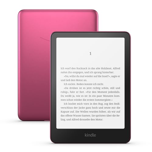 Amazon Kindle Paperwhite Signature Edition (32 GB) – Unser schnellster Kindle, mit Frontlicht mit automatischer Anpassung, kabellosem Aufladen und wochenlanger Akkulaufzeit – rosa metallic von Amazon
