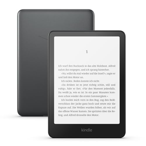 Amazon Kindle Paperwhite Signature Edition (32 GB) – Unser schnellster Kindle, mit Frontlicht mit automatischer Anpassung, kabellosem Aufladen und wochenlanger Akkulaufzeit – schwarz metallic von Amazon