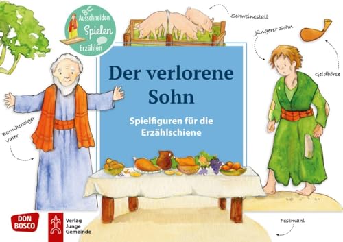 Der verlorene Sohn. Spielfiguren für die Erzählschiene. Ausschneiden. Spielen. Erzählen. (Bibel-Spielfiguren für die Erzählschiene) von Don Bosco