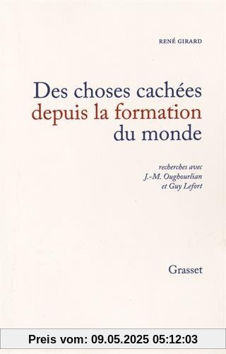 Des choses cachées depuis la formation du monde