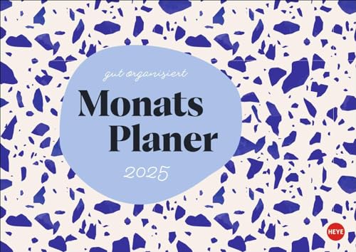Design Monatsplaner 2025: Der Wandkalender 2025 zum Eintragen all Ihrer Termine, für Büro und zuhause. Modernes Design in einem Terminplaner zum Aufhängen im Format 29,7 x 21 cm (Bürokalender Heye)