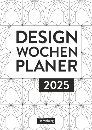 Design-Wochenplaner 2025: Minimalistischer Wochenkalender 2025 mit großzügigen Planungsspalten in Schwarzweiß-Optik. Verwendbar als reiner ... oder in Kombination (Wochenplaner Harenberg) von Harenberg