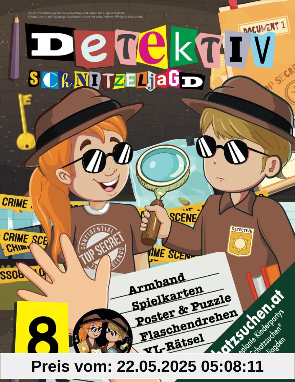 Detektiv Schnitzeljagd Kindergeburtstag ab 8 Jahren für Junge & Mädchen: Schatzsuche in der Spionage-Akademie: Findet mit dem Detektiv-Armband den Schatz! (Bravo Schatzsuche)