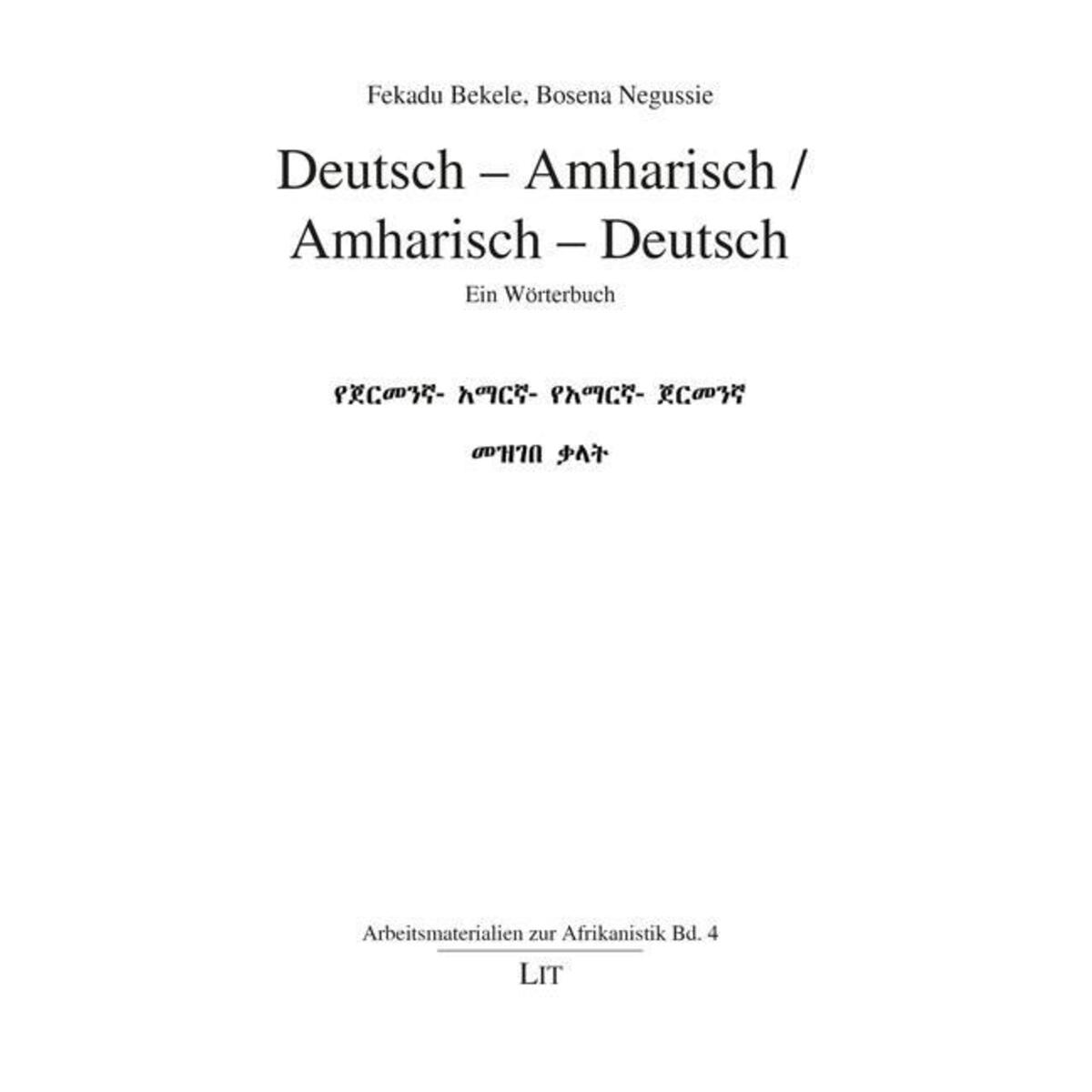 Deutsch - Amharisch / Amharisch - Deutsch von Lit Verlag