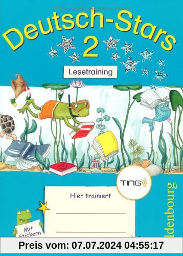 Deutsch-Stars - TING-Ausgabe: 2. Schuljahr - Lesetraining: Übungsheft. Mit Lösungen