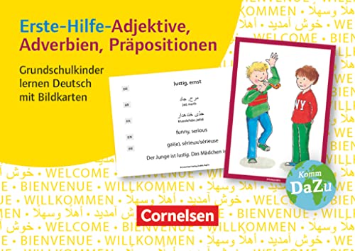 Deutsch lernen mit Fotokarten - Grundschule: Erste-Hilfe-Adjektive, Adverbien, Präpositionen - 100 Bildkarten