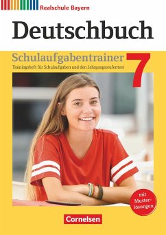 Deutschbuch 7. Jahrgangsstufe - Realschule Bayern - Schulaufgabentrainer mit Lösungen von Cornelsen Verlag