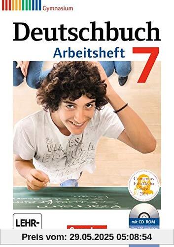 Deutschbuch Gymnasium - Allgemeine Ausgabe: 7. Schuljahr - Arbeitsheft mit Lösungen und Übungs-CD-ROM