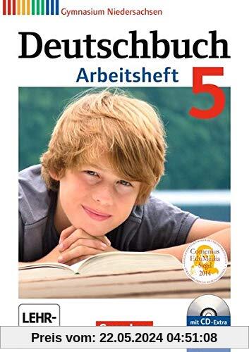 Deutschbuch Gymnasium - Niedersachsen: 5. Schuljahr - Arbeitsheft mit Lösungen und Übungs-CD-ROM