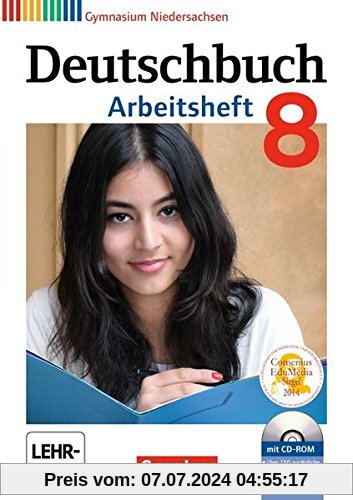 Deutschbuch Gymnasium - Niedersachsen: 8. Schuljahr - Arbeitsheft mit Lösungen und Übungs-CD-ROM