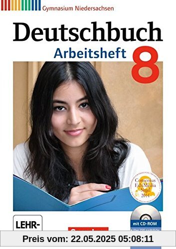 Deutschbuch Gymnasium - Niedersachsen: 8. Schuljahr - Arbeitsheft mit Lösungen und Übungs-CD-ROM