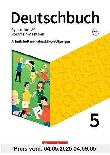 Deutschbuch Gymnasium - Nordrhein-Westfalen - Neue Ausgabe: 5. Schuljahr - Arbeitsheft mit interaktiven Übungen auf scook.de: Mit Lösungen