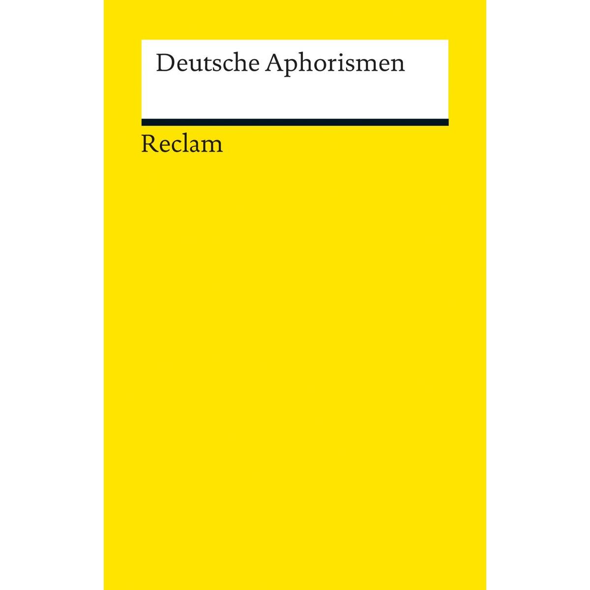 Deutsche Aphorismen von Reclam Philipp Jun.
