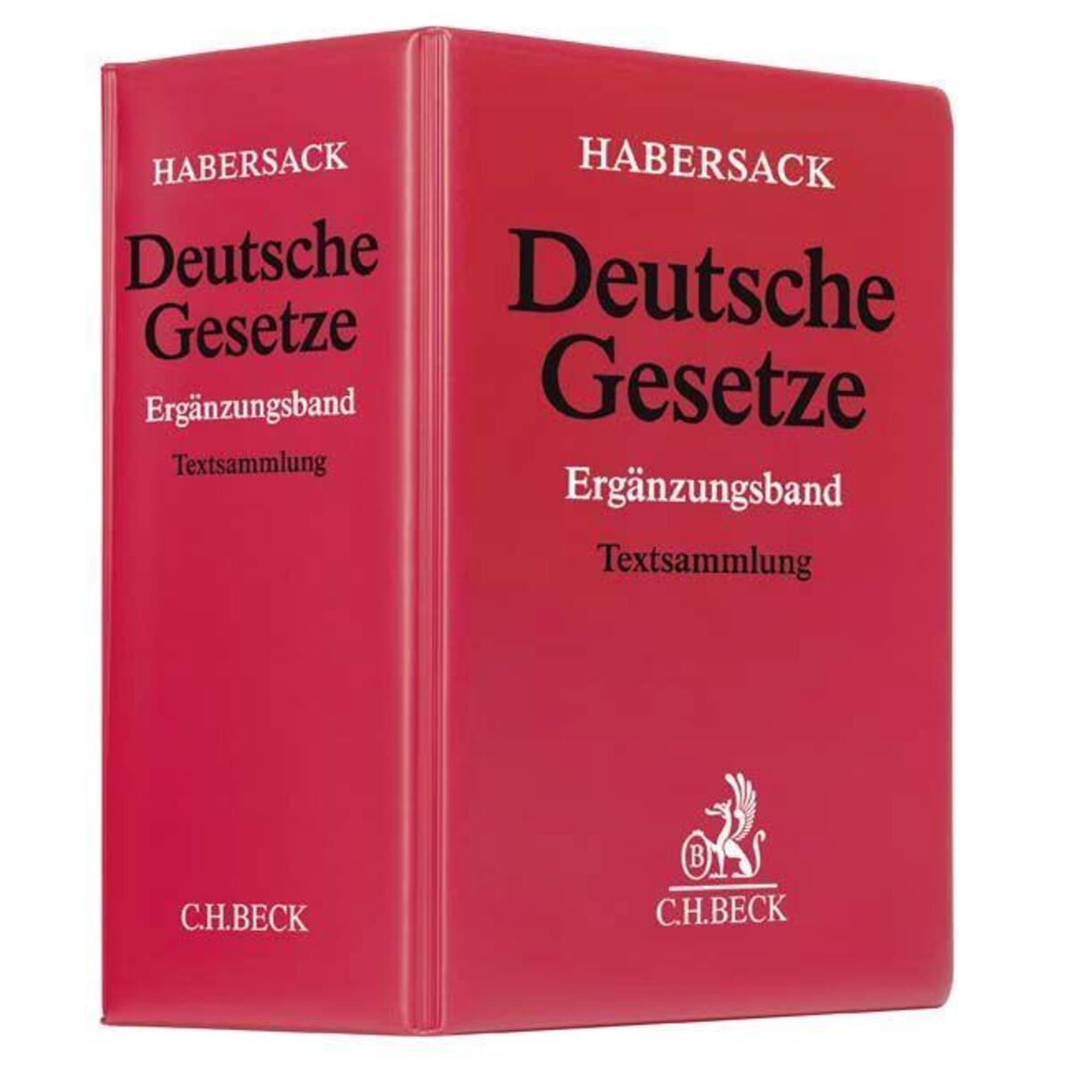 Deutsche Gesetze Ergänzungsband (mit Fortsetzungsnotierung). Inkl. 82. Ergänzung... von C.H. Beck