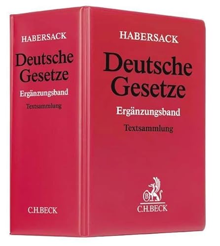 Deutsche Gesetze: Ergänzungsband