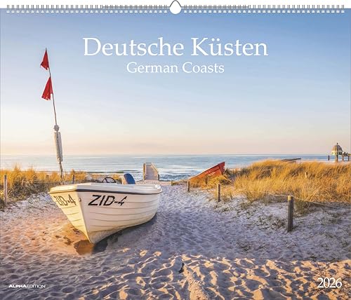 Deutsche Küsten 2026 - Bildkalender XXL 60x50 cm - hochwertiger Wandkalender im Querformat - Landschaftskalender - Wandplaner von ALPHA EDITION