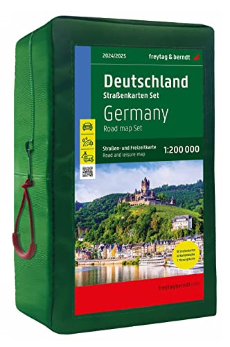 Deutschland, Straßenkarten-Set 1:200.000, 2024/2025, freytag & berndt: 18 Straßenkarten in praktischer Kartentasche (freytag & berndt Auto + Freizeitkarten) von Freytag-Berndt und ARTARIA