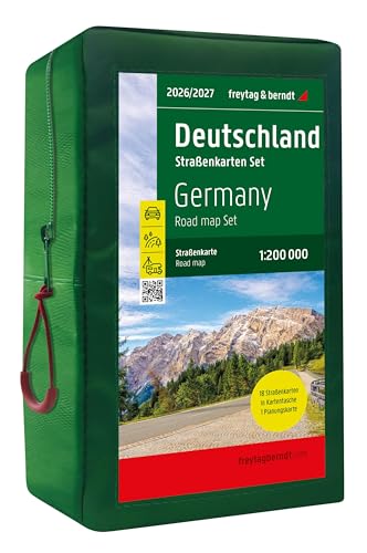 Deutschland, Straßenkarten-Set 1:200.000, 2026/2027, freytag & berndt: 18 Straßenkarten in praktischer Kartentasche (freytag & berndt Auto + Freizeitkarten) von Freytag-Berndt und ARTARIA