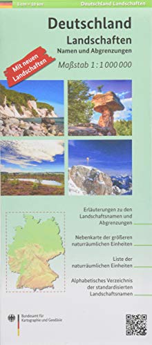 Deutschland Landschaften 1:1 000 000: Landschaftskarte mit Namen und Abgrenzungen (Topographische Karten 1:1 000 000) von Bundesamt f. Kartographie