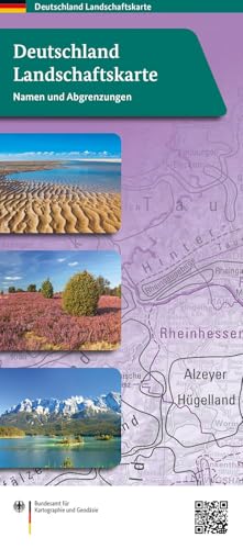 Deutschland Landschaftskarte: Namen und Abgrenzungen 1:1 000 000 (Topographische Karten 1:1 000 000) von Bundesamt f. Kartographie u. Geodäsie