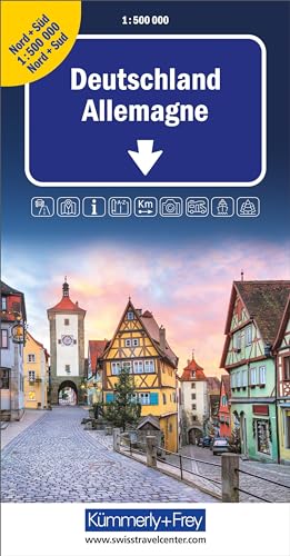 Deutschland Nord + Süd Strassenkarte 1:500000: Doppelkarte (Kümmerly+Frey Strassenkarten) von Kümmerly+Frey