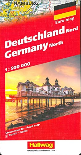 Deutschland Nord Strassenkarte 1:500 000: Mit Orts- und Namensverzeichnis. Transitplänen und Index. (Hallwag Strassenkarten) von Kmmerly und Frey