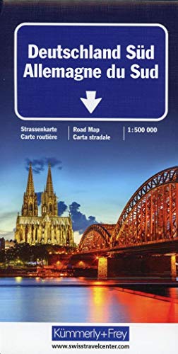 Deutschland Süd Strassenkarte 1:500 000: mit Sehenswürdigkeiten und Ortsindex (Kümmerly+Frey Strassenkarten) von Kmmerly und Frey