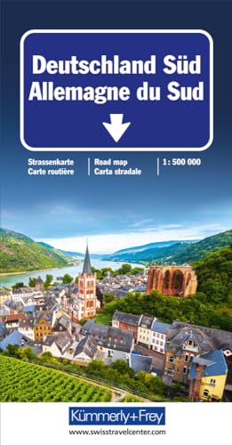 Kümmerly+Frey Strassenkarte Deutschland Süd 1:500.000: Inkl. Transitpläne, Ortsverzeichnis und Reiseinformationen von Kmmerly und Frey