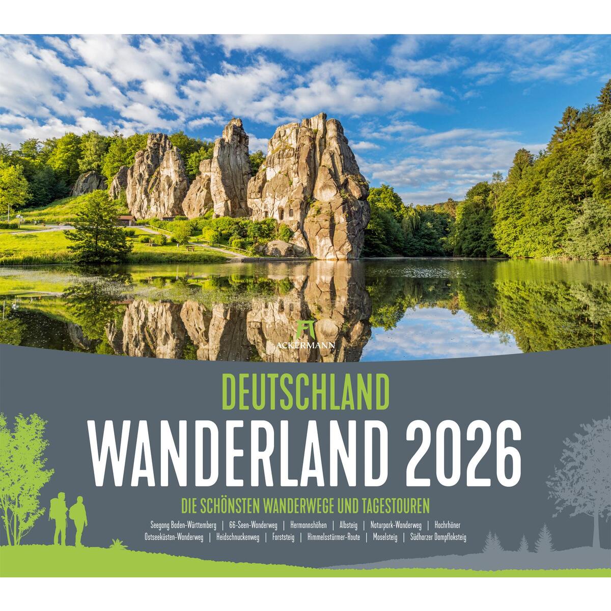 Deutschland Wanderland Kalender 2026 | Die schönsten Wanderwege Deutschland Wanderland Kalender 2026 | Die schönsten Wanderwege von Ackermann Kunstverlag