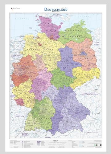 Deutschland auf einen Blick!: Politische Karte 1:750 000 (Wandkarten des BKG) von Bundesamt f. Kartographie u. Geodäsie