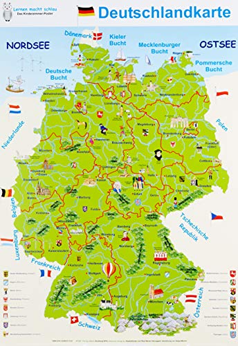 Deutschlandkarte: Lernposter, 32 x 46 cm, glänzend, 300g Deutschlandkarte: Lernposter, 32 x 46 cm, glänzend, 300g