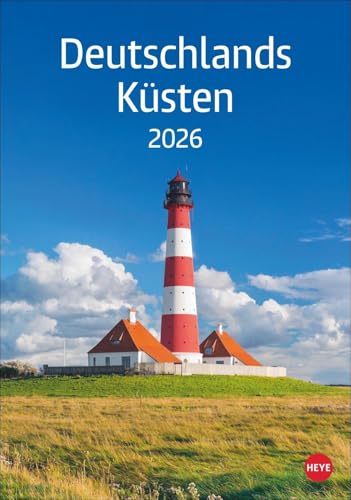 Deutschlands Küsten Kalender 2026: Fotokalender deutscher Strände mit Platz für Notizen. Terminplaner und Blickfang. Naturkalender mit hochwertigen Fotos. von Heye