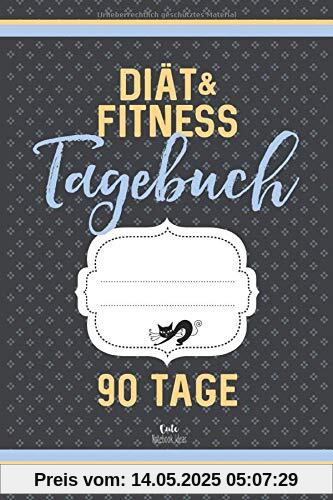 Diät & Fitness Tagebuch 90 Tage (grau): Abnehmtagebuch zum Ausfüllen