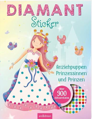 Diamantsticker Anziehpuppen ? Prinzessinnen und Prinzen: �ber 900 Glitzersteine | Diamond Pain...