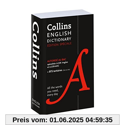 Dictionnaire anglais unilingue Collins - autorisé au bac (LLCER Anglais et AMC) + BTS tertiaires