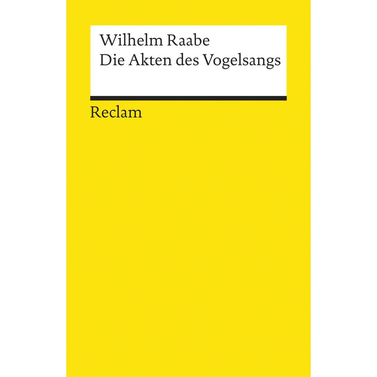 Die Akten des Vogelsangs Die Akten des Vogelsangs von Reclam Philipp Jun.