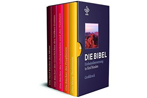 Die Bibel. Einheitsübersetzung der Heiligen Schrift. Gesamtausgabe / Bibel in 5 Einzelbüchern in Geschenkkassette, Großdruck: Gesamtausgabe. Revidierte Einheitsübersetzung 2017 Die Bibel. Einheitsübersetzung der Heiligen Schrift. Gesamtausgabe / Bibel in 5 Einzelbüchern in Geschenkkassette, Großdruck: Gesamtausgabe. Revidierte Einheitsübersetzung 2017 von Katholische Bibelanstalt
