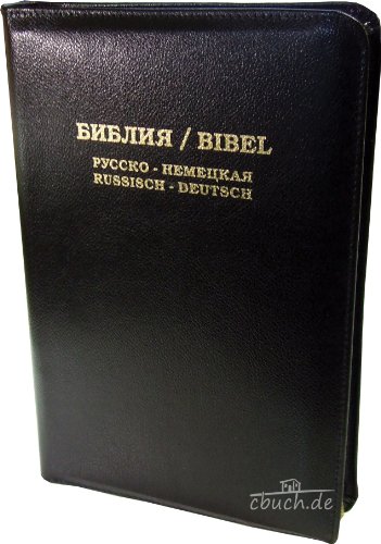 Die Bibel: Russisch-Deutsch mit Leder und Goldschnitt