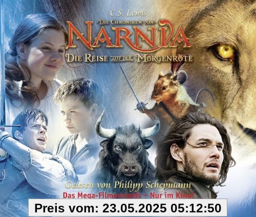 Die Chroniken von Narnia - Die Reise auf der Morgenröte. Hörbuch 5 CDs. Gelesen von Philipp Schepmann: Das Mega-Filmereignis - Nur im Kino! Die Chroniken von Narnia - Die Reise auf der Morgenröte. Hörbuch 5 CDs. Gelesen von Philipp Schepmann: Das Mega-Filmereignis - Nur im Kino!
